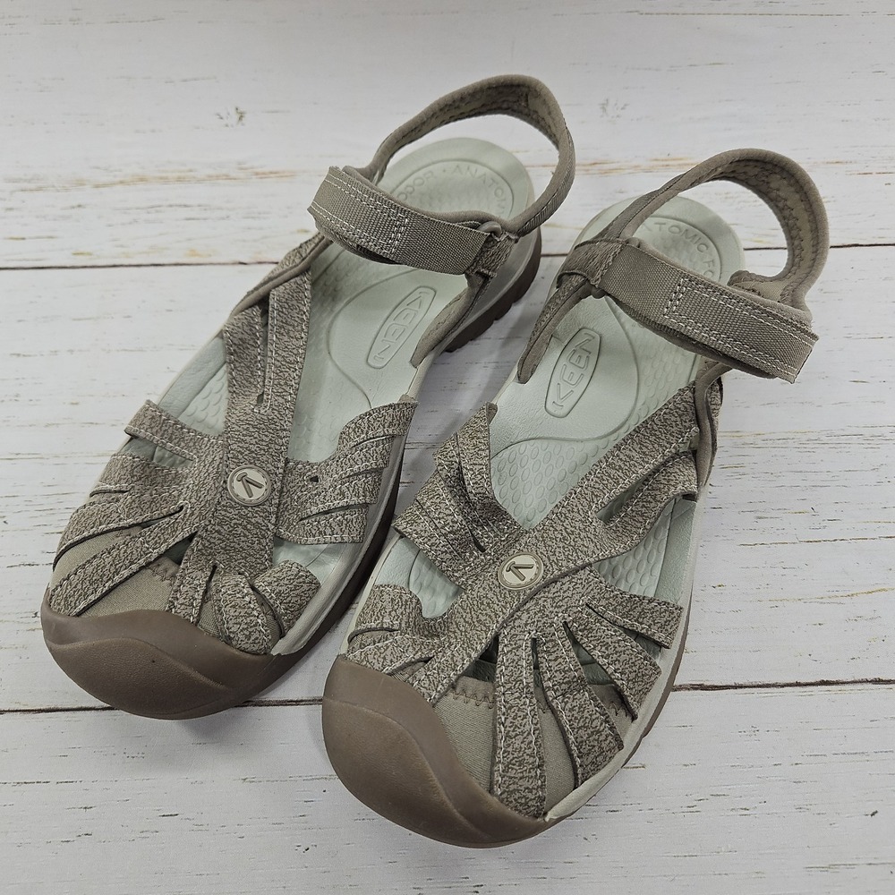 Keen Rose Sandal Womens Size 10 Hiking Sandals Tan Taupe Shitake Slingback Shoes